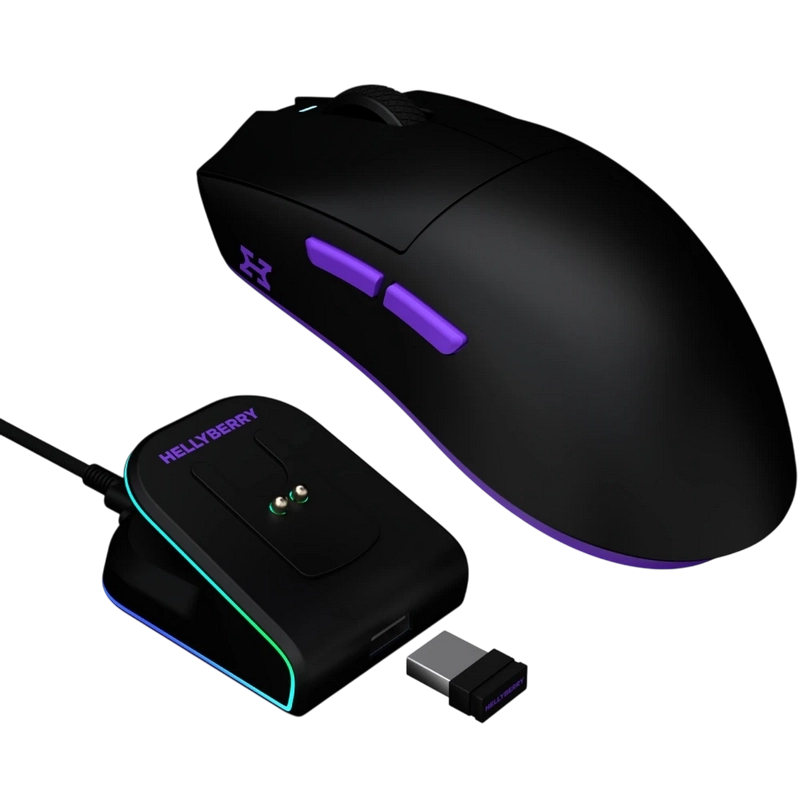 Gaming Mouse HATOR Hellyberry HM47 Negru | Violet