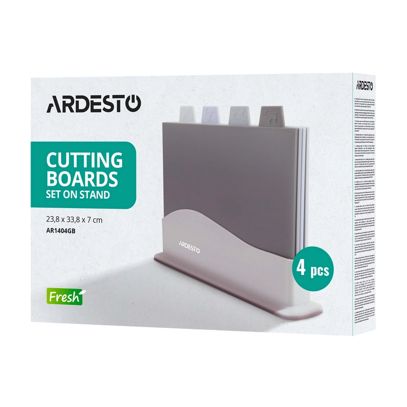 Set de tocătoare de bucătarie Ardesto AR1404GB Fresh Gri
