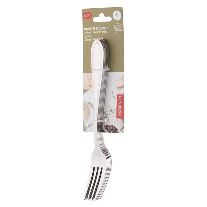 Набор столовых приборов Ardesto AR1906VF Gemini Venice Нержавеющая сталь