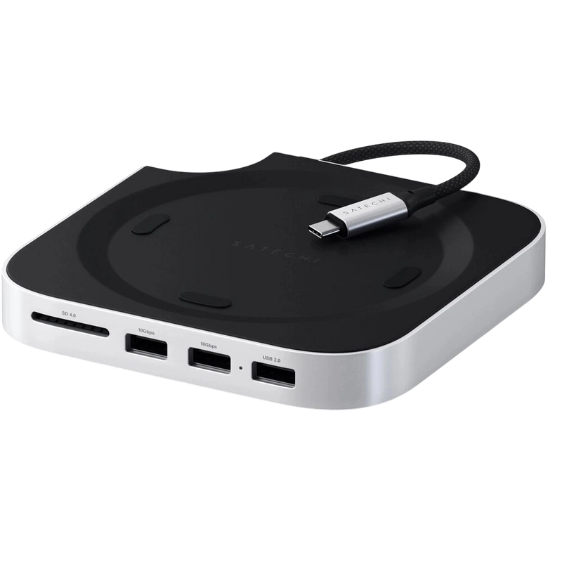 Adaptor Hub Satechi Mac Mini M4 Stand & Hub Argintiu