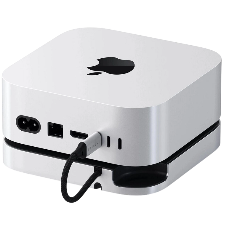 Adaptor Hub Satechi Mac Mini M4 Stand & Hub Argintiu