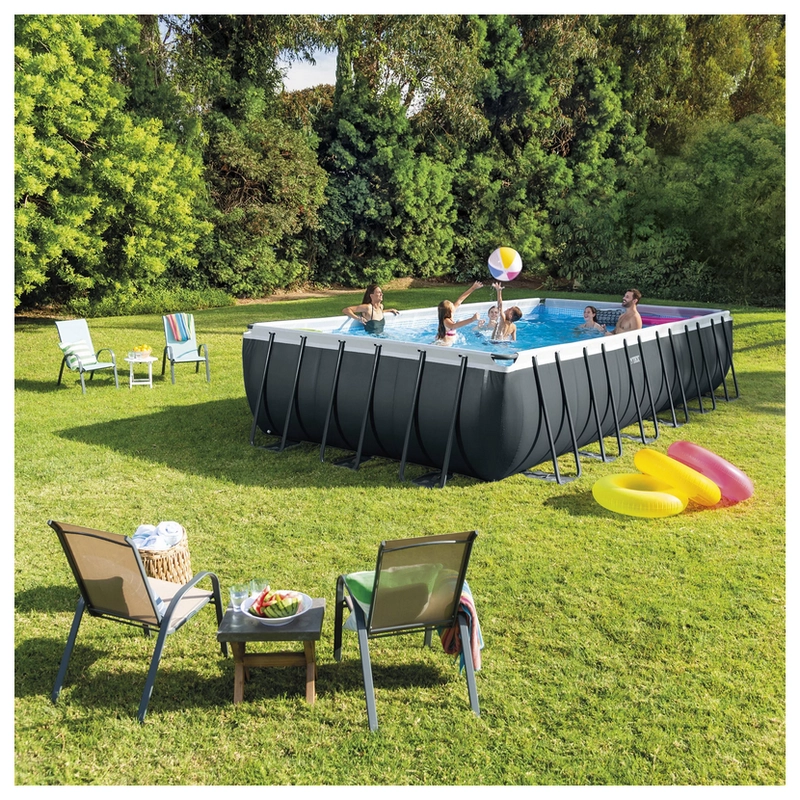 Piscină cu cadru metalic Intex Ultra XTR Frame 26364 Antracit