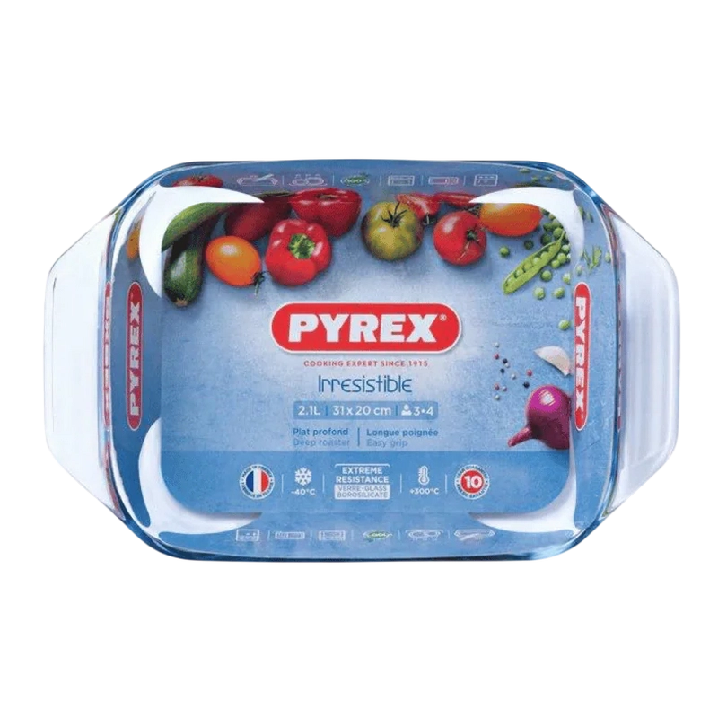 Tava de copt Pyrex 408B000 Irresistible Transparent