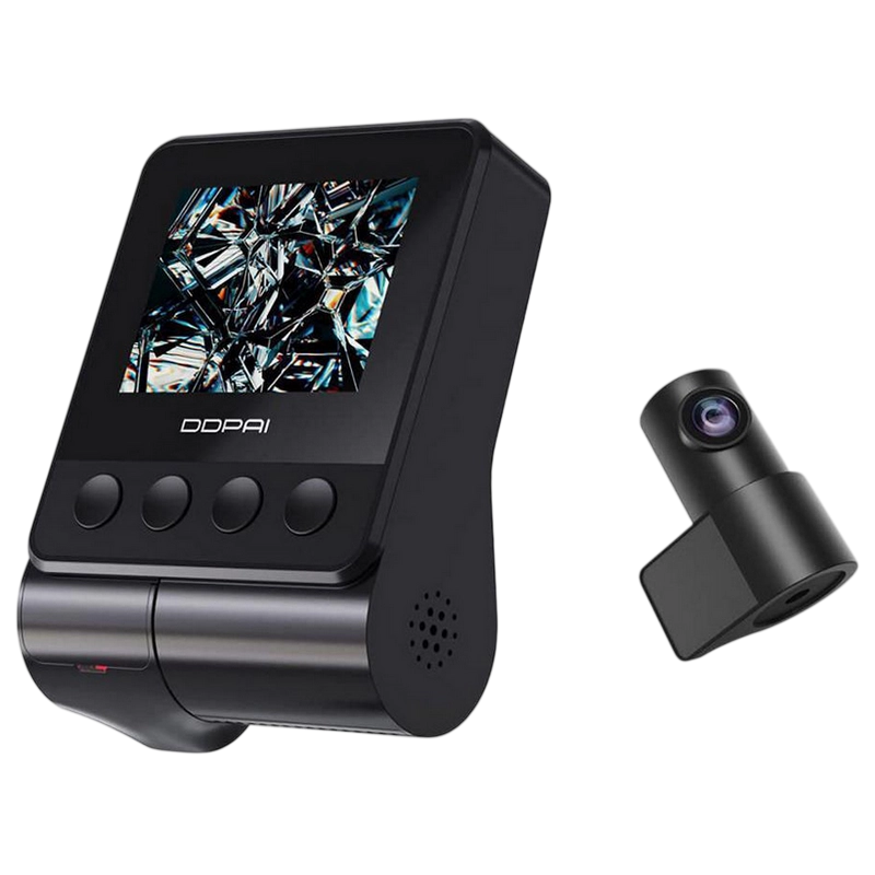 Комплект видеорегистраторов передней и задней панели автомобиля DDPAI Z40 GPS + Rear Cam RC1 Черный