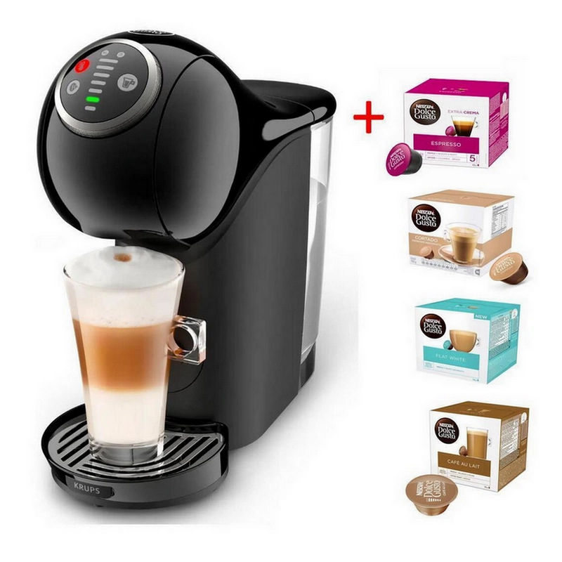 Капсульная Кофеварка Krups Genio S Plus + Capsule Nescafe Dolce Gusto Черный