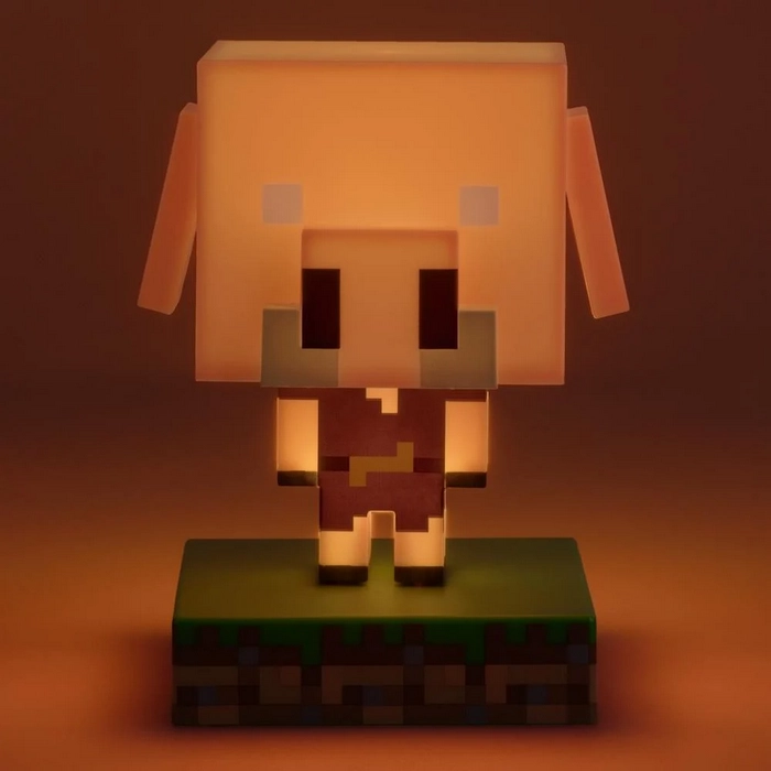 Lampă de noapte Paladone Piglin Icon Light Alb Cald