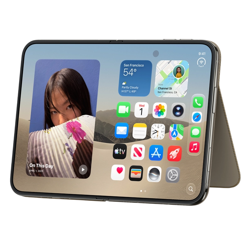 Husă tip carte Apple iPhone Duo Folio with Kickstand A3732 Taupe