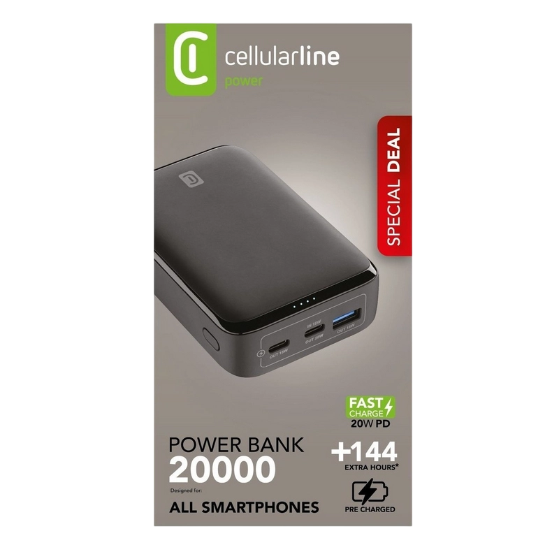 Acumulator extern Cellularline Essence Promo Negru