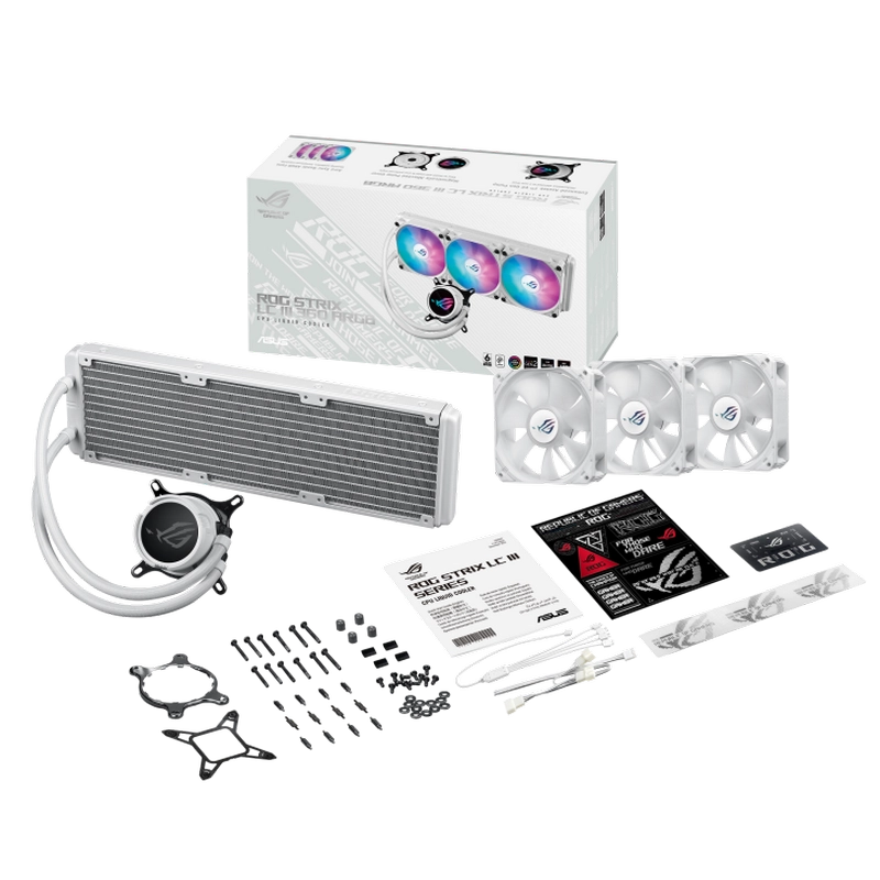 Кулер для процессора ASUS ROG STRIX LC III 360 ARGB LCD WHT 120 мм