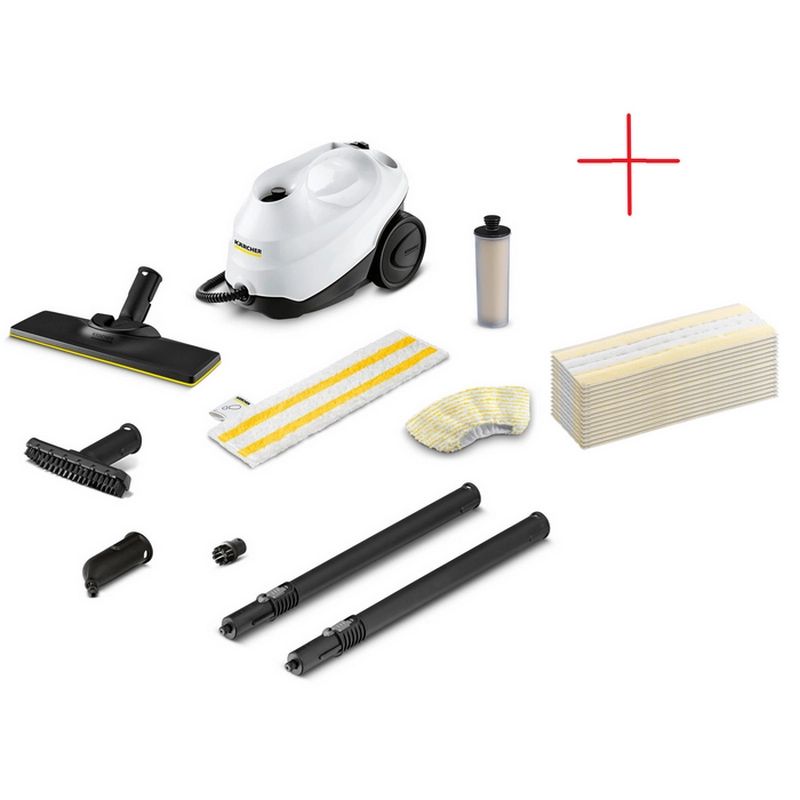 Aparat de curățat cu abur Karcher SC 3 EasyFix + EasyFix Laveta Alb