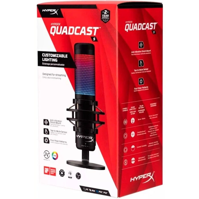 Микрофон HyperX QuadCast S Черный