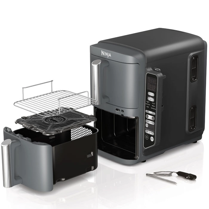 Friteuză cu aer cald Ninja Double Stack XL Gri