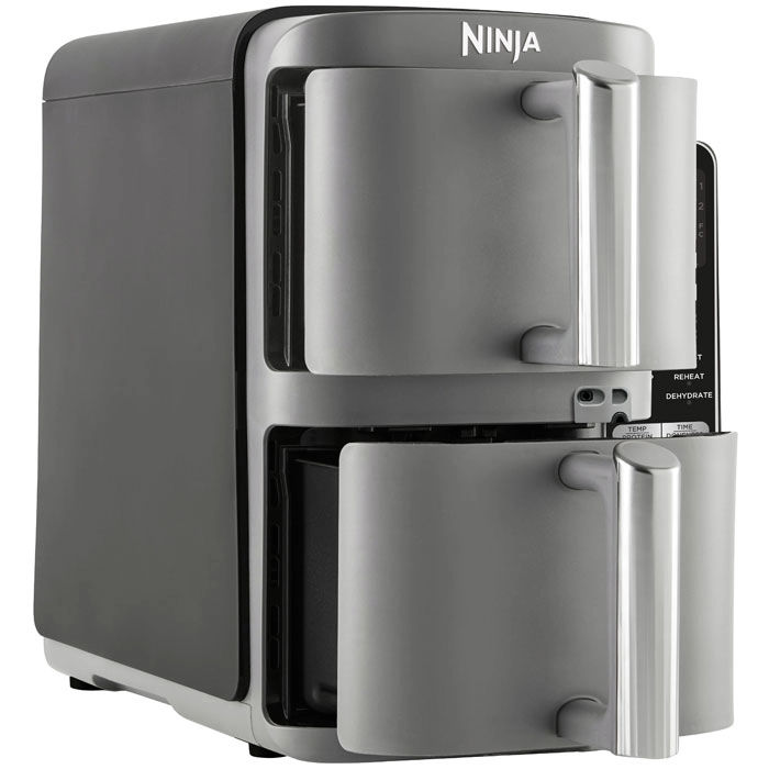 Friteuză cu aer cald Ninja Double Stack XL Gri