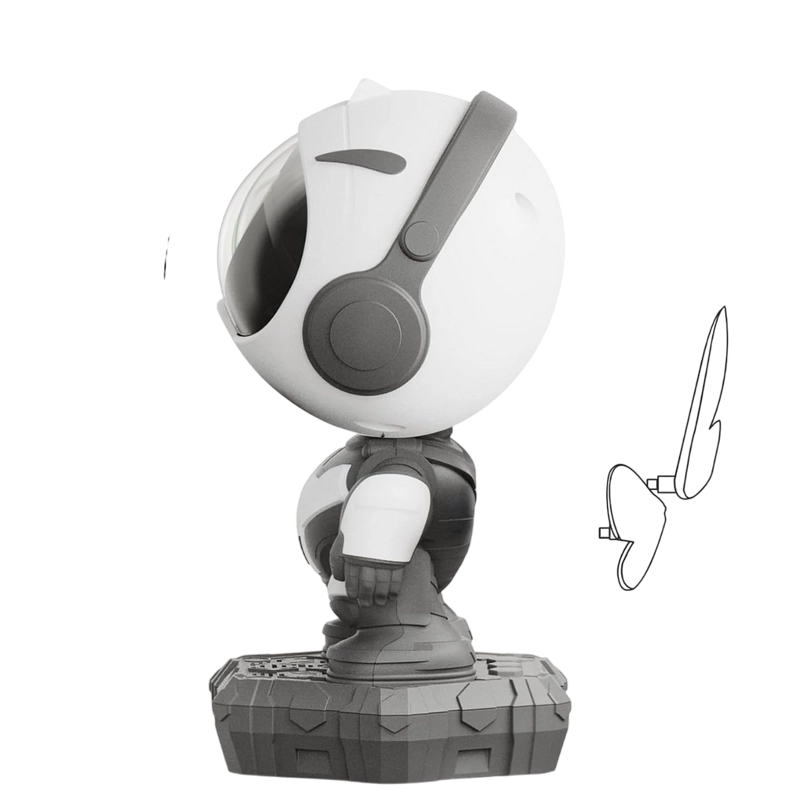 Proiector de stele Starry Sky Robot Bee Colorful Star Alb