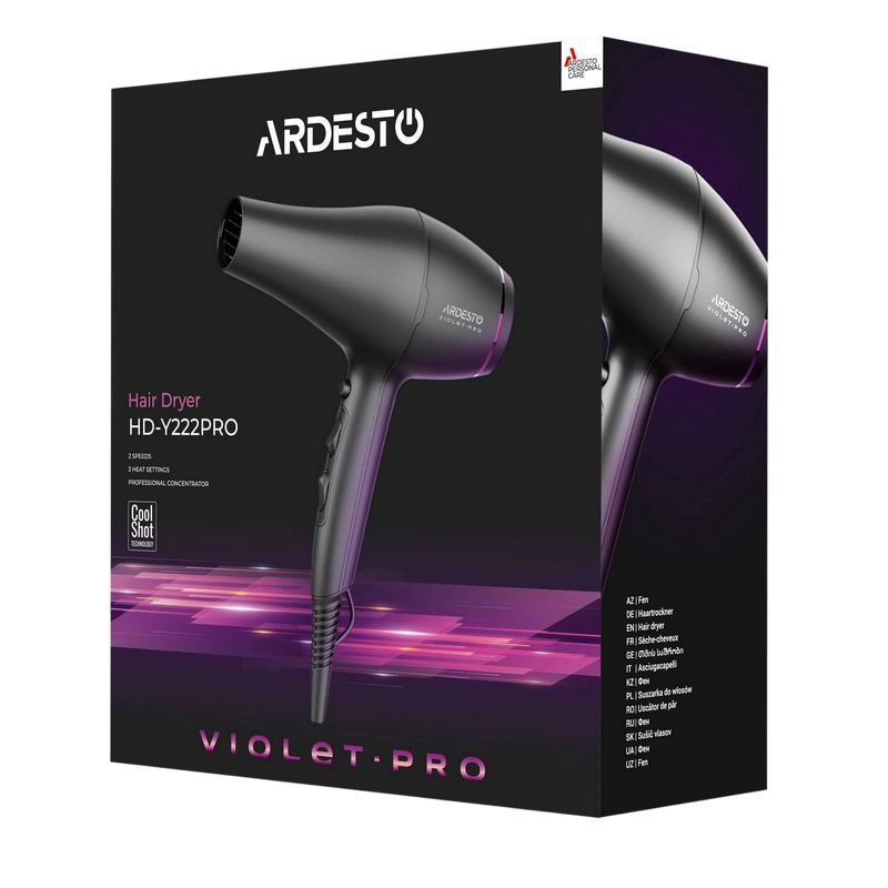 Фен Ardesto HD-Y222PRO Чёрный