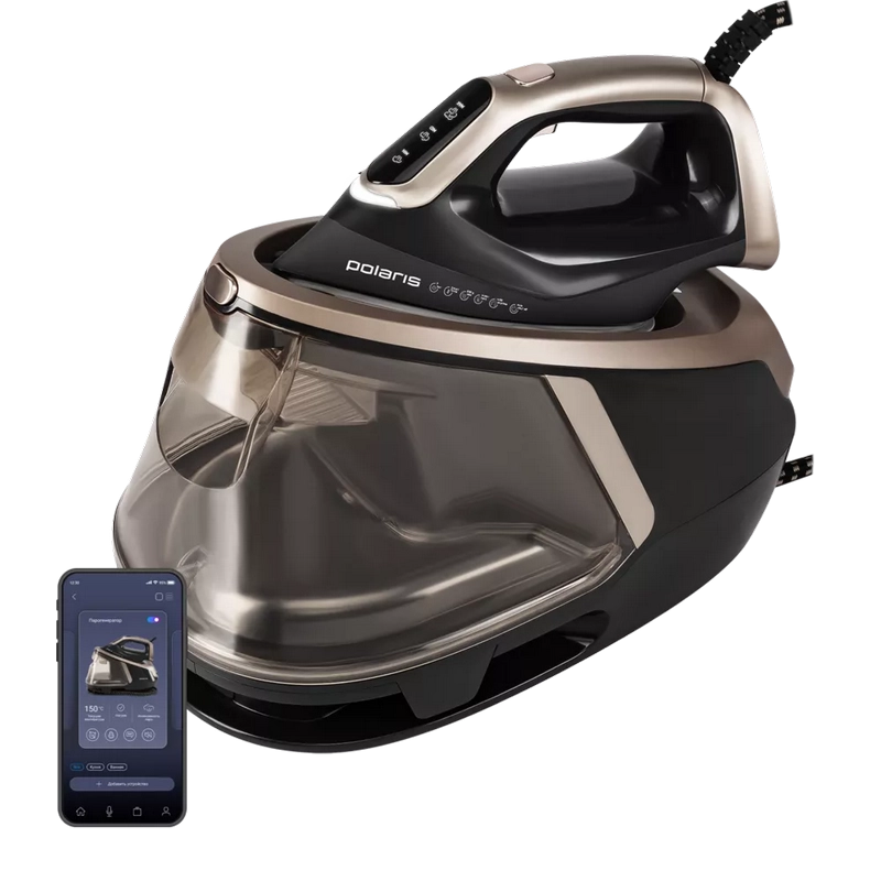 Утюг с парогенератором Polaris PSS8010K Черный | Золотистый