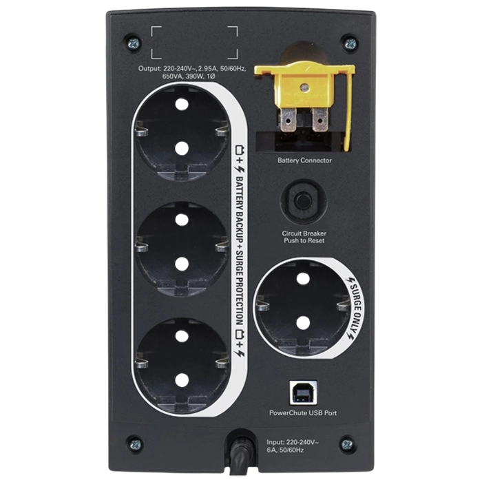 Sursă de alimentare neîntreruptibilă APC BX650CI-RS Negru