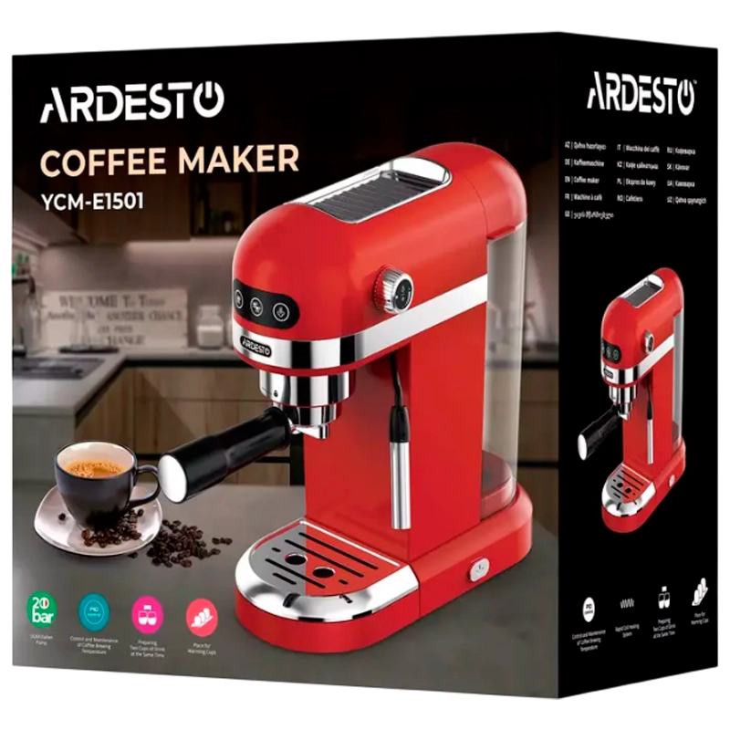 Cafetiera manuala Ardesto YCM-E1501 Roșu