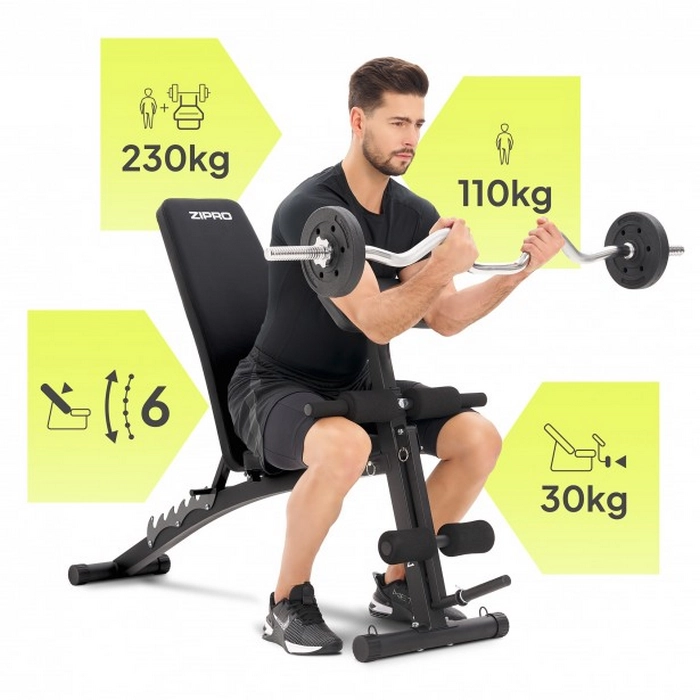 Bancă fitness Zipro Volume Negru