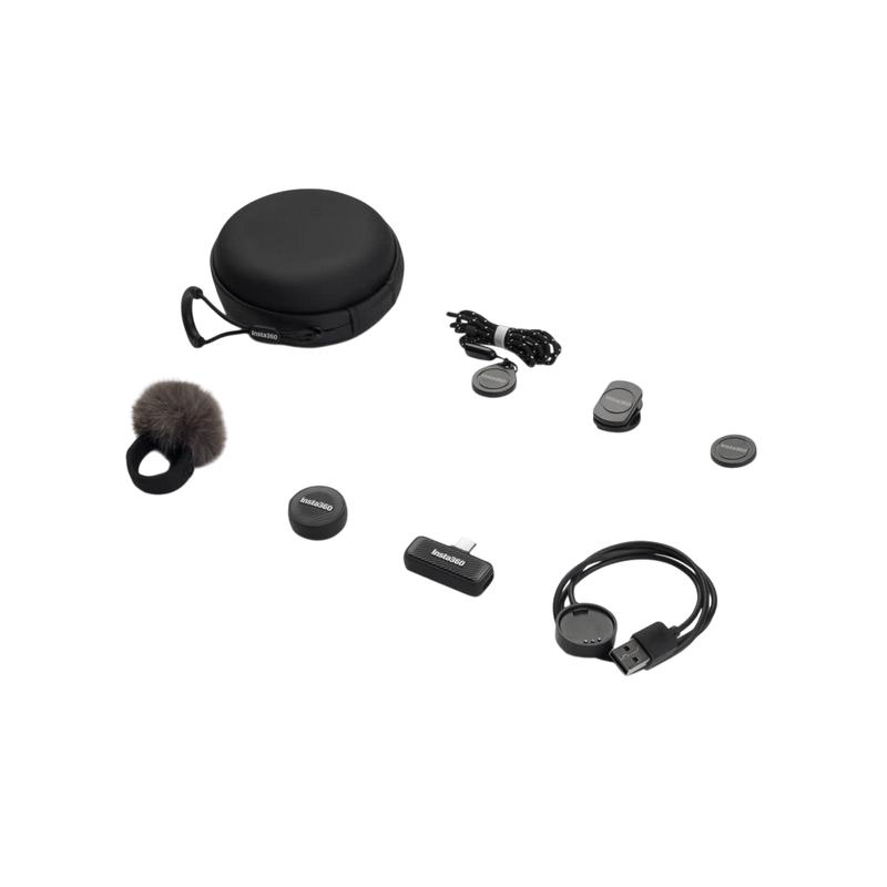 Портативный записывающий микрофон Insta360 Mic Air (1 TX + 1 RX) Беспроводной Черный