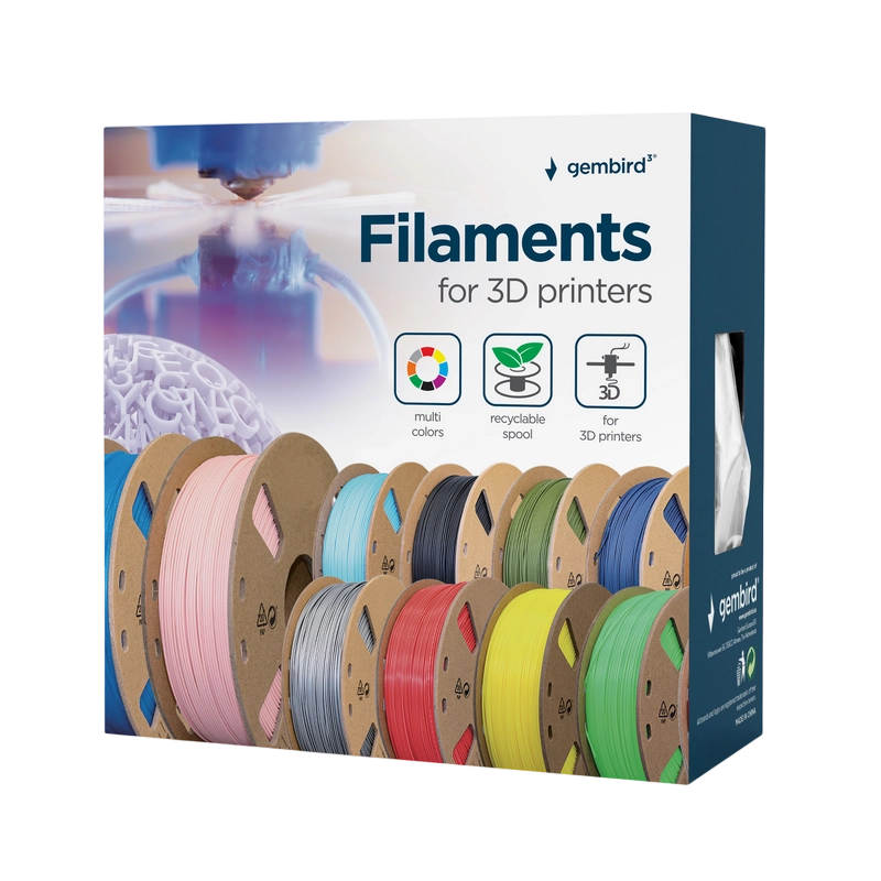 Filament pentru imprimantă 3D Gembird 3DP-ABS1.75-01-S Argint