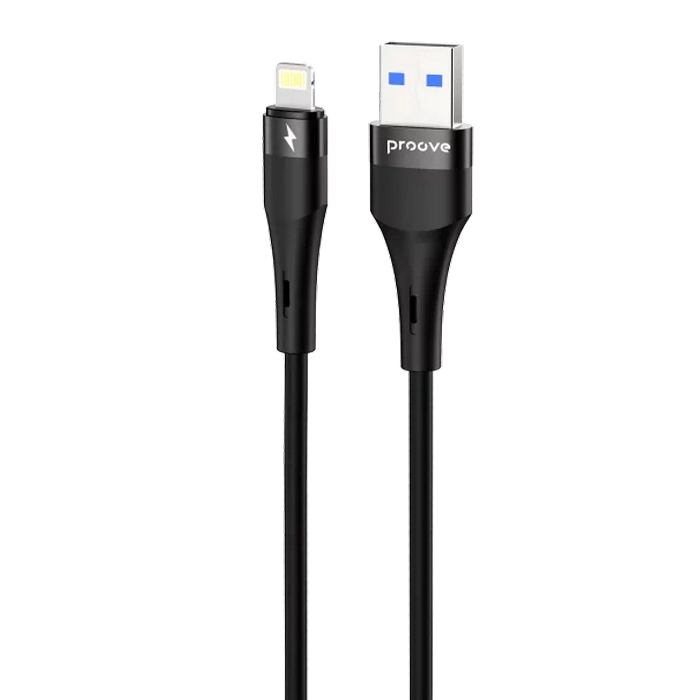 Cablu încărcare și sincronizare Proove Light Silicone Plus Lightning Negru