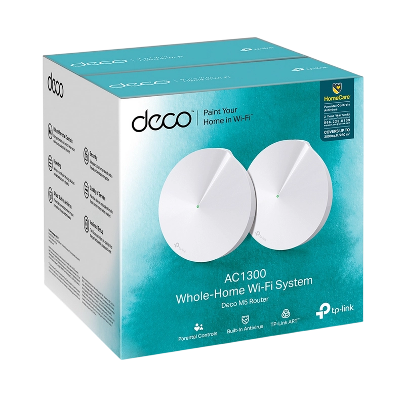 Sistem Wi-Fi Mesh TP-LINK Deco M5 (2-pack) Alb