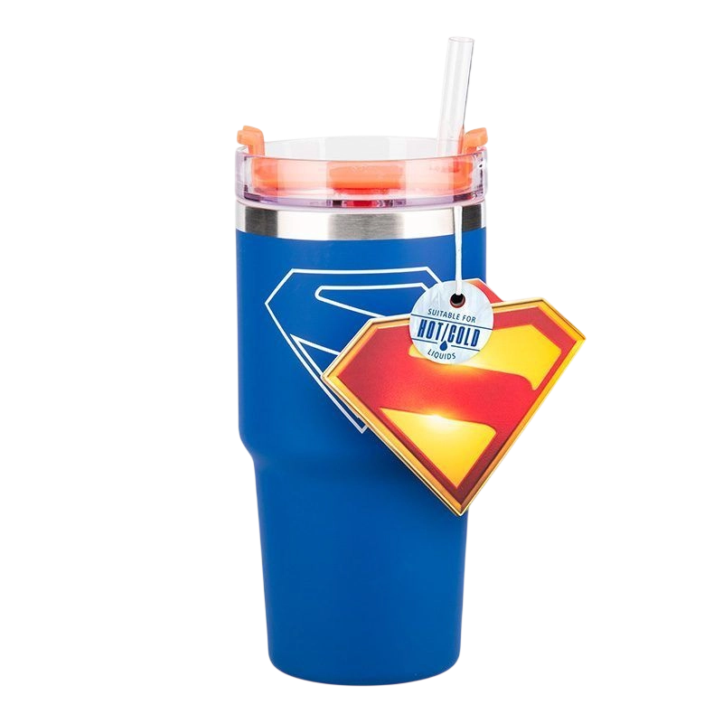 Cană termos Paladone Superman Theatrical Gamer Cup Albastru