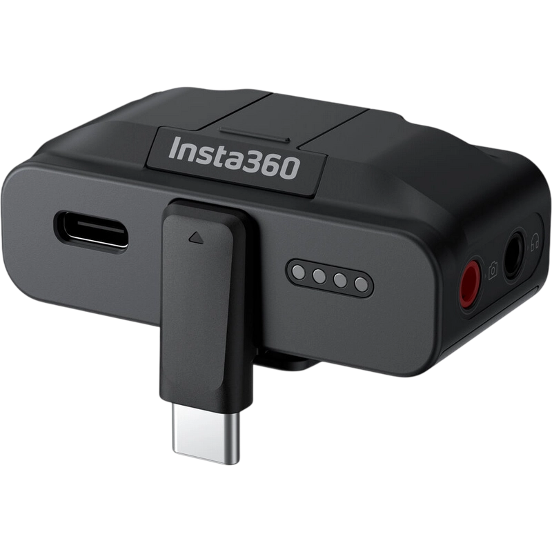 Портативный записывающий микрофон Insta360 Mic Pro (2 TX + 1 RX) Беспроводной Черный