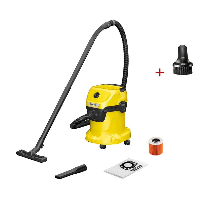 Aspirator Karcher WD 3 V-15/4/20 + Duza WD 1 Galben