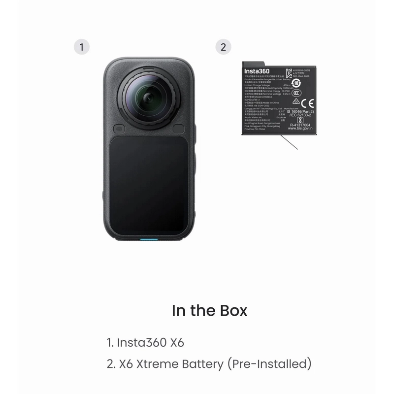 Cameră action Insta360 X6 Negru