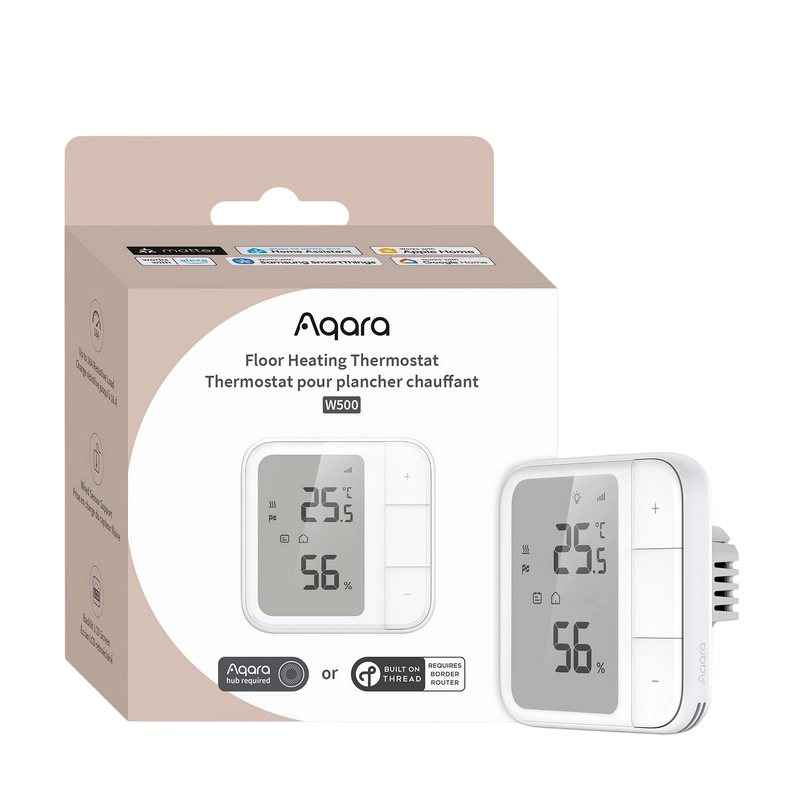 Termostat inteligent AQARA Floor Heating Thermostat W500 Alb