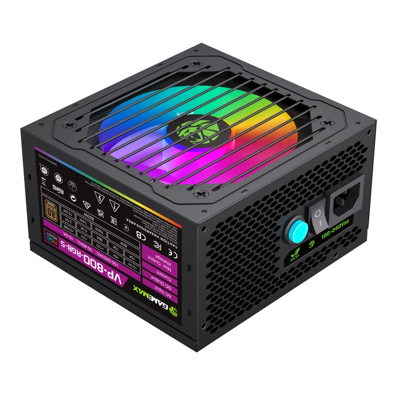 Sursă Alimentare PC Gamemax VP-800-RGB-S ATX Negru