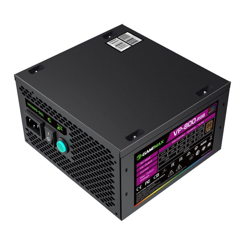 Sursă Alimentare PC Gamemax VP-800-RGB-S ATX Negru