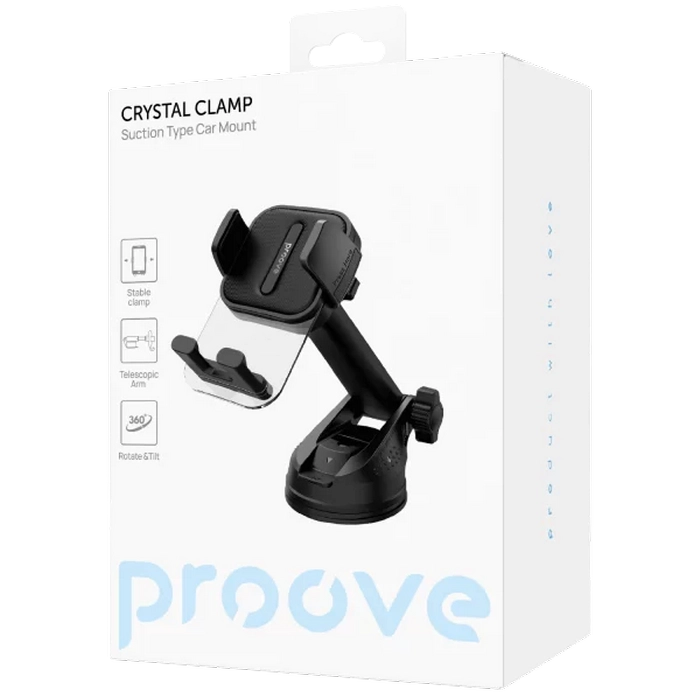 Автомобильный держатель Proove Crystal Clamp Черный