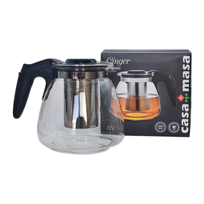 Ceainic cu infuzor CasaMasa 136-C Ginger Negru