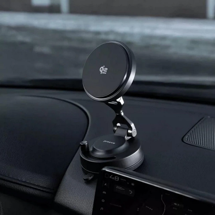 Suport Auto Proove Jetlock Qi2.2 Negru
