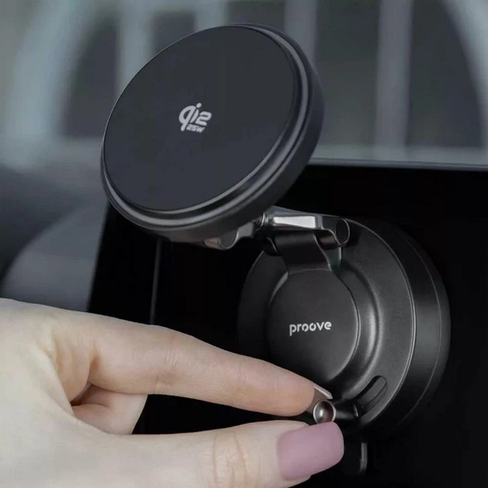 Suport Auto Proove Jetlock Qi2.2 Negru