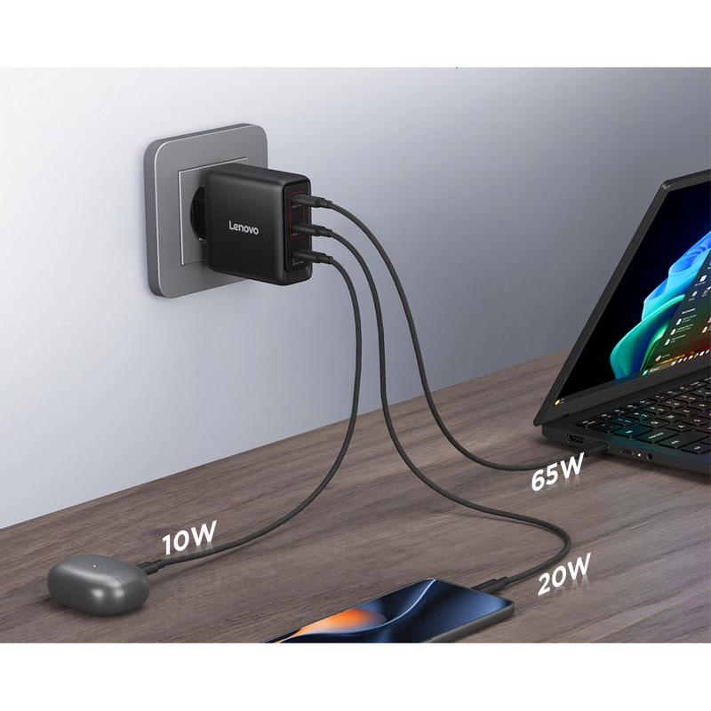 Încărcător Lenovo Multi-port GaN Charger Negru