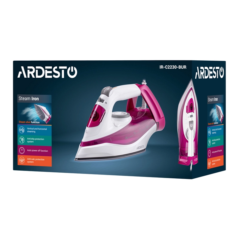 Утюг Ardesto IR-C2230-BUR Малиновый