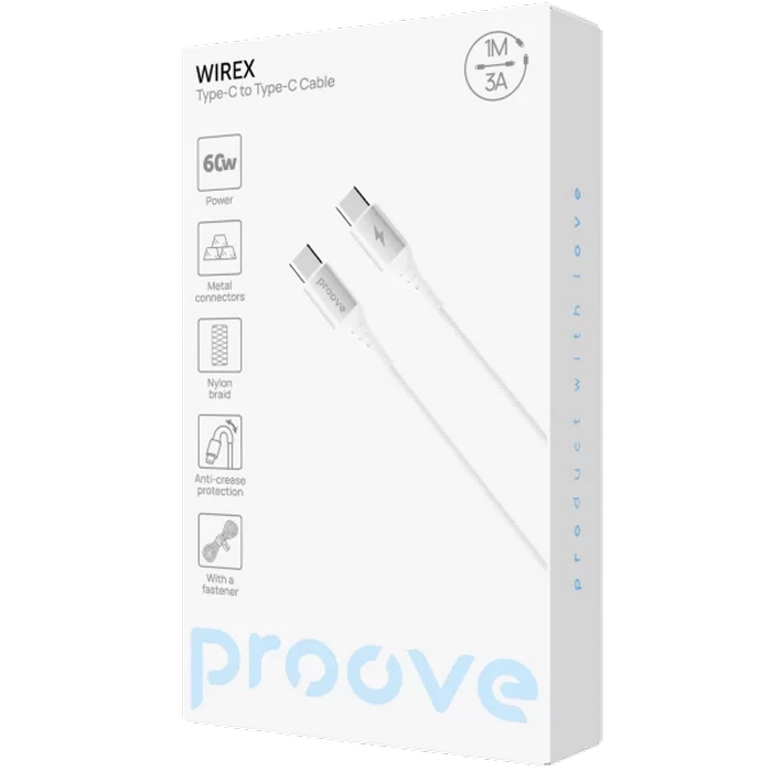 Cablu încărcare și sincronizare Proove WireX Alb