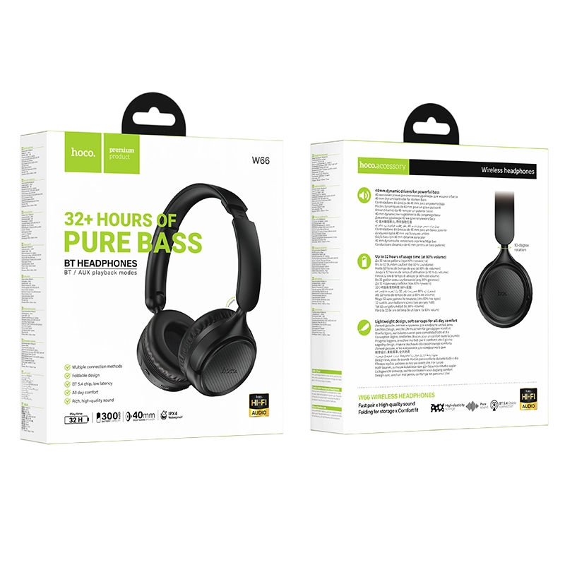 Наушники Hoco W66 Wave Черный