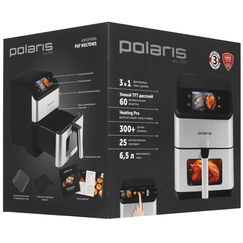 Friteuză cu aer cald Polaris PAF 9017DWS Argintiu