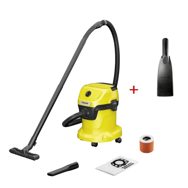 Aspirator Karcher WD 3 V-15/6/20 + Duza auto WD Galben