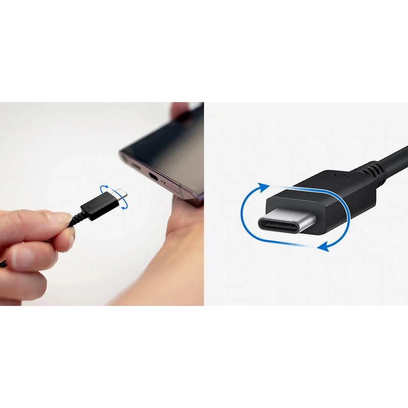 Cablu încărcare și sincronizare Samsung Type-C to Type-C Cable Negru