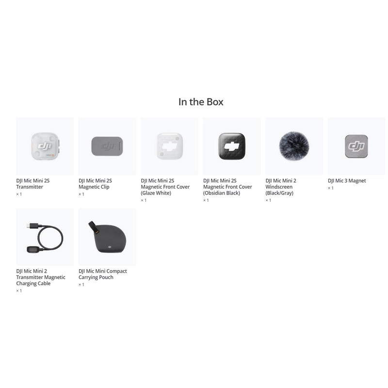 Microfon portabil pentru înregistrare vocală DJI Mic Mini 2S Transmitter Fără fir Alb
