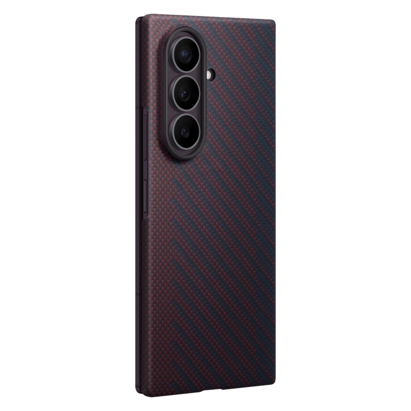 Чехол Samsung Galaxy Fold 8 Ultra Carbon Magnet Case Бордовый