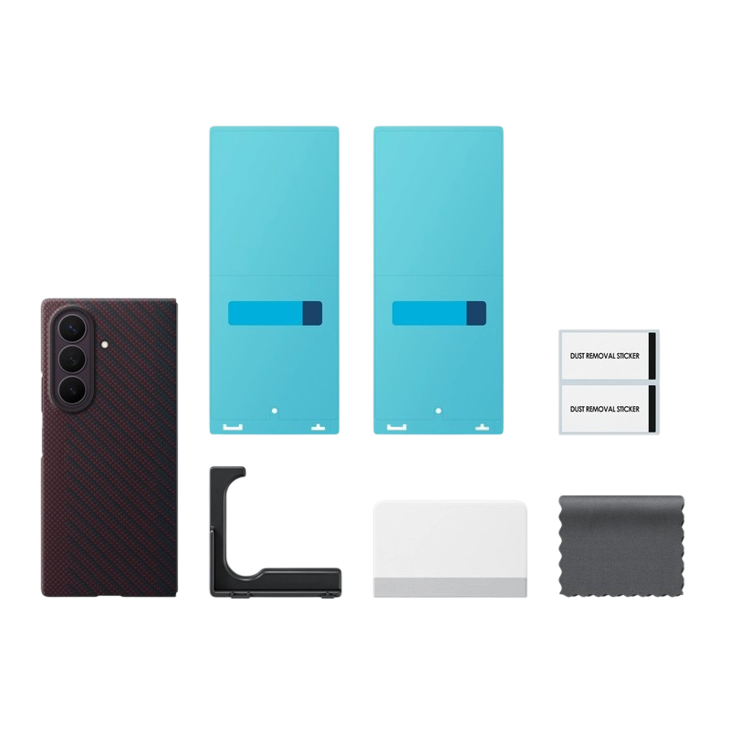 Чехол Samsung Galaxy Fold 8 Ultra Carbon Magnet Case Бордовый