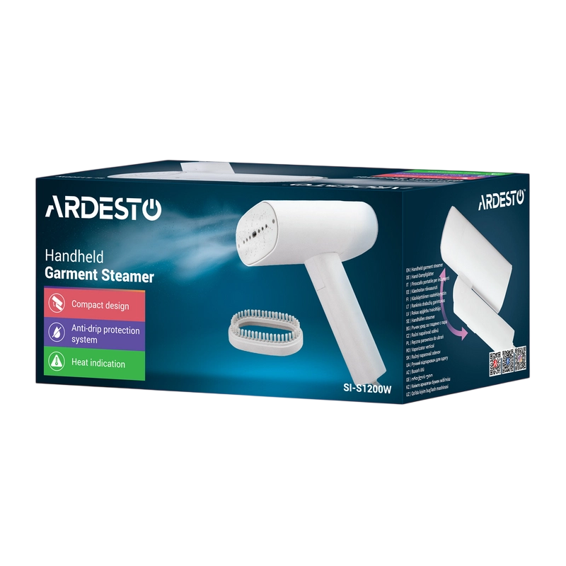 Aparat de călcat vertical cu aburi Ardesto SI-S1200W Alb