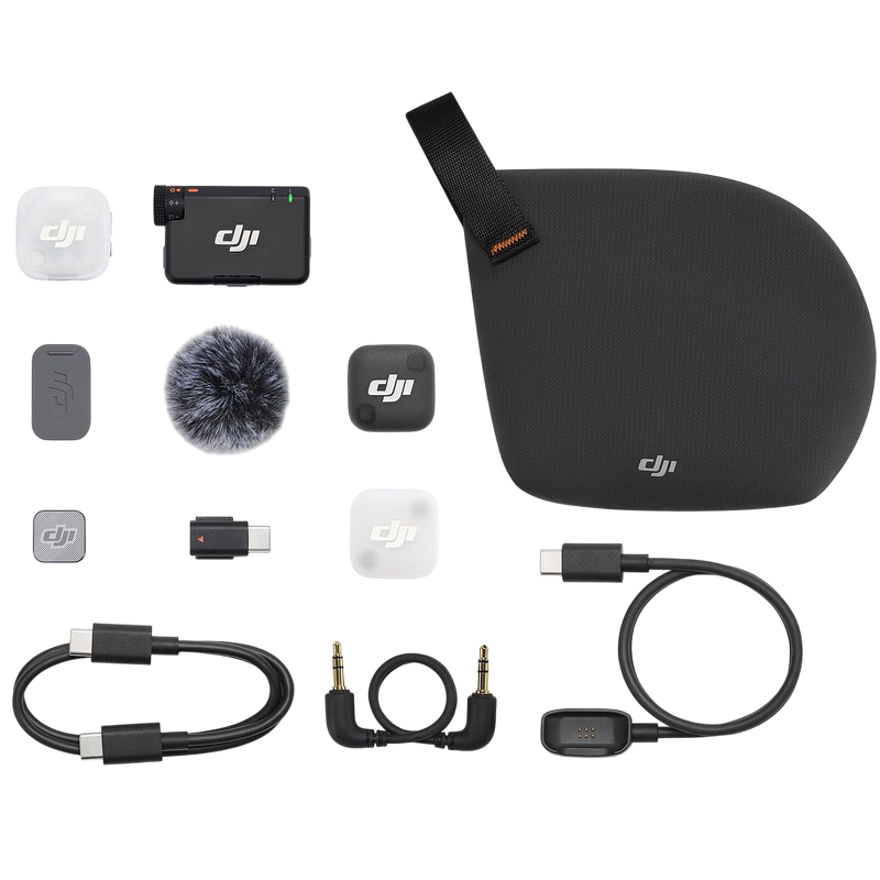 Microfon portabil pentru înregistrare vocală DJI Mic Mini 2 (1 TX + 1 RX) Fără fir Negru